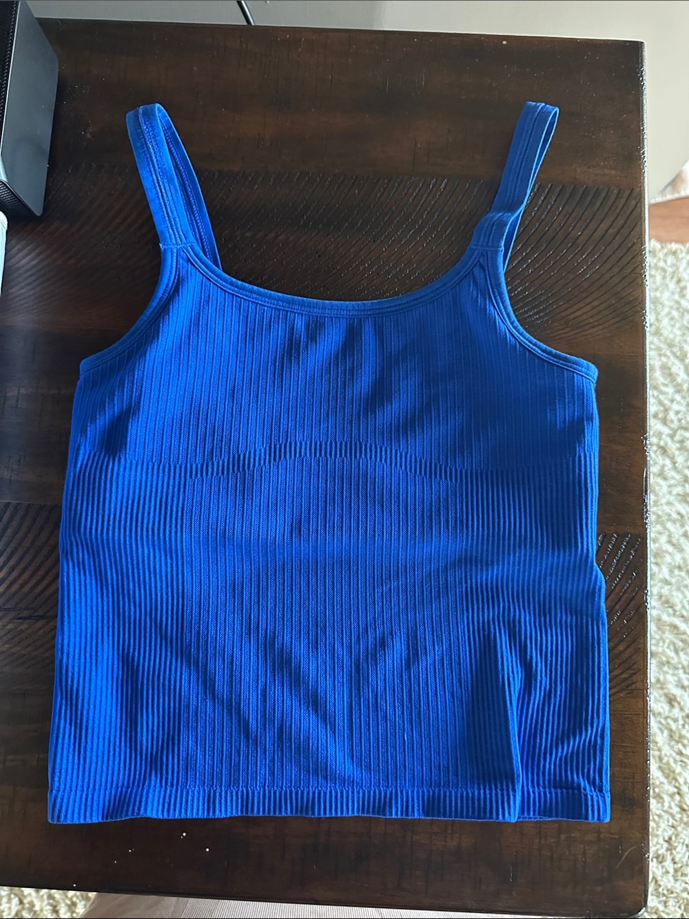 lululemon athletica Ribbed Royal Blue Tank with Slim Straps